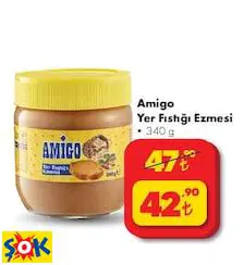 AMİGO YER FISTIĞI EZMESİ 340 G AMİGO YER FISTIĞI EZMESİ 340 G